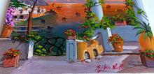 Load image into Gallery viewer, Amalfi painting, by Silvio Valli painter &quot;Sunset from the terrace&quot;,Italian painting,Amalfitan Coast
