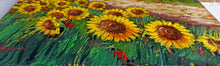 Load image into Gallery viewer, Tuscany painting by Gino Masini &quot;Country path with sunflowers&quot; landscape original artwork Italy Toscana
