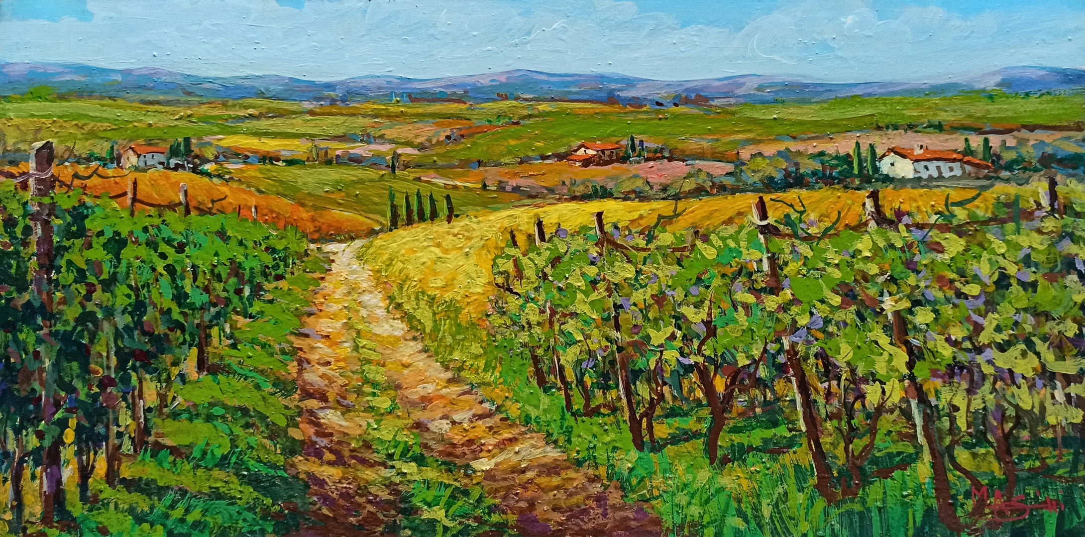 Tuscany painting by Gino Masini 