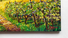 Load image into Gallery viewer, Tuscany painting by Gino Masini &quot;Road between the vineyard&quot; landscape original artwork Italy Toscana
