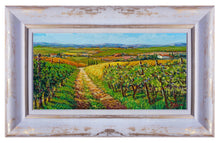 Load image into Gallery viewer, Tuscany painting by Gino Masini &quot;Road between the vineyard&quot; landscape original artwork Italy Toscana
