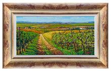 Load image into Gallery viewer, Tuscany painting by Gino Masini &quot;Road between the vineyard&quot; landscape original artwork Italy Toscana
