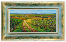 Load image into Gallery viewer, Tuscany painting by Gino Masini &quot;Road between the vineyard&quot; landscape original artwork Italy Toscana
