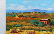 Load image into Gallery viewer, Tuscany painting by Gino Masini &quot;Summer countryside&quot; landscape original artwork Italy Toscana
