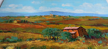 Load image into Gallery viewer, Tuscany painting by Gino Masini &quot;Summer countryside&quot; landscape original artwork Italy Toscana
