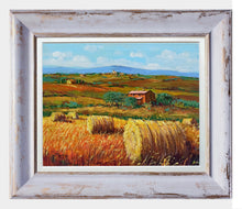 Load image into Gallery viewer, Tuscany painting by Gino Masini &quot;Summer countryside&quot; landscape original artwork Italy Toscana
