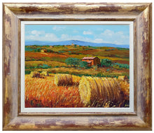 Load image into Gallery viewer, Tuscany painting by Gino Masini &quot;Summer countryside&quot; landscape original artwork Italy Toscana
