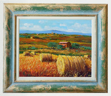 Load image into Gallery viewer, Tuscany painting by Gino Masini &quot;Summer countryside&quot; landscape original artwork Italy Toscana
