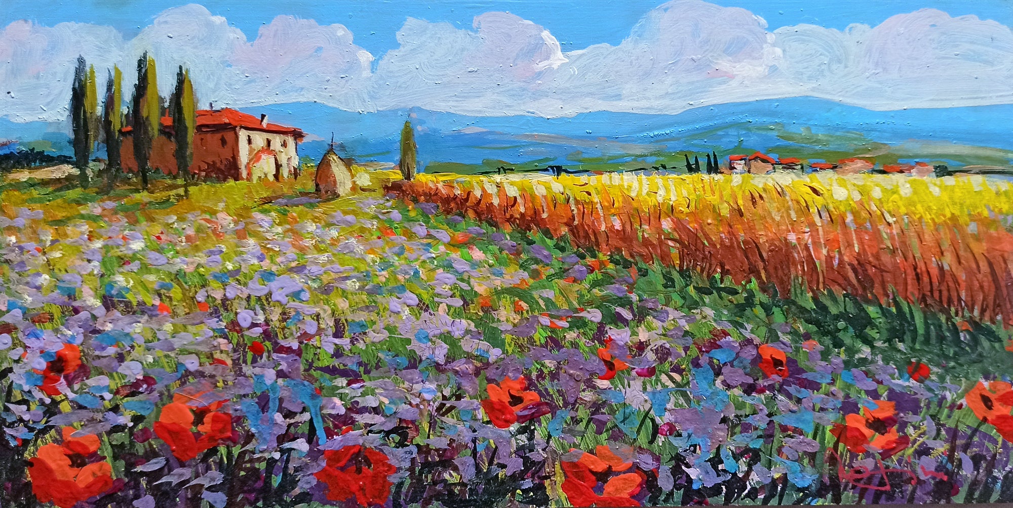 Tuscany painting by Gino Masini 