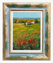 Load image into Gallery viewer, Tuscany painting by Gino Masini &quot;Spring countryside&quot; original artwork Italy Toscana landscape
