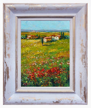 Load image into Gallery viewer, Tuscany painting by Gino Masini &quot;Spring countryside&quot; original artwork Italy Toscana landscape
