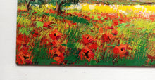 Load image into Gallery viewer, Tuscany painting by Gino Masini &quot;Field of poppies&quot; landscape original Italian painter Toscana
