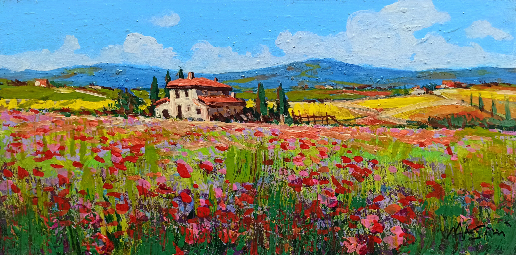 Tuscany painting by Gino Masini 