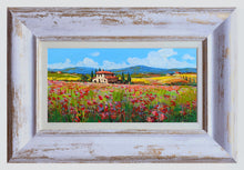 Load image into Gallery viewer, Tuscany painting by Gino Masini &quot;Flowery landscape&quot; original artwork Italy Toscana
