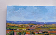 Load image into Gallery viewer, Tuscany painting by Gino Masini &quot;The lavender road&quot; original artwork Italy Toscana landscape
