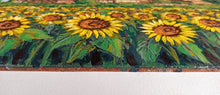 Load image into Gallery viewer, Tuscany painting by Gino Masini &quot;Village with sunflowers&quot; original artwork Italy Toscana landscape
