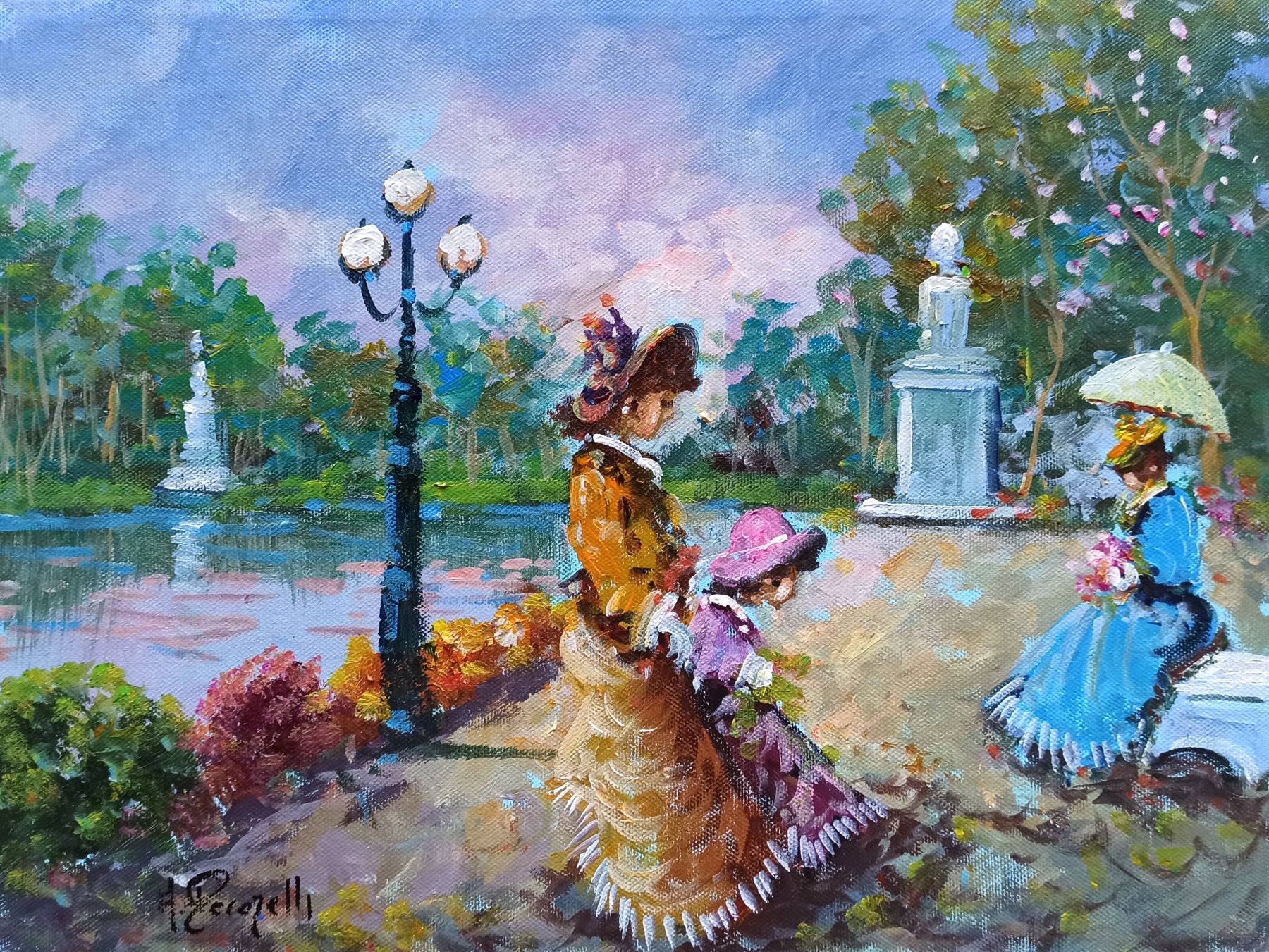 France painting Belle Epoque by Antonio Pecorelli 