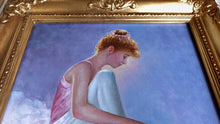 Load image into Gallery viewer, Ballet dancer painting by Eva Romano painter &quot;Ballerina&quot; oil original Italian artwork
