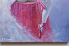 Load image into Gallery viewer, Ballet dancer painting by Eva Romano painter &quot;Ballerina&quot; oil original Italian artwork
