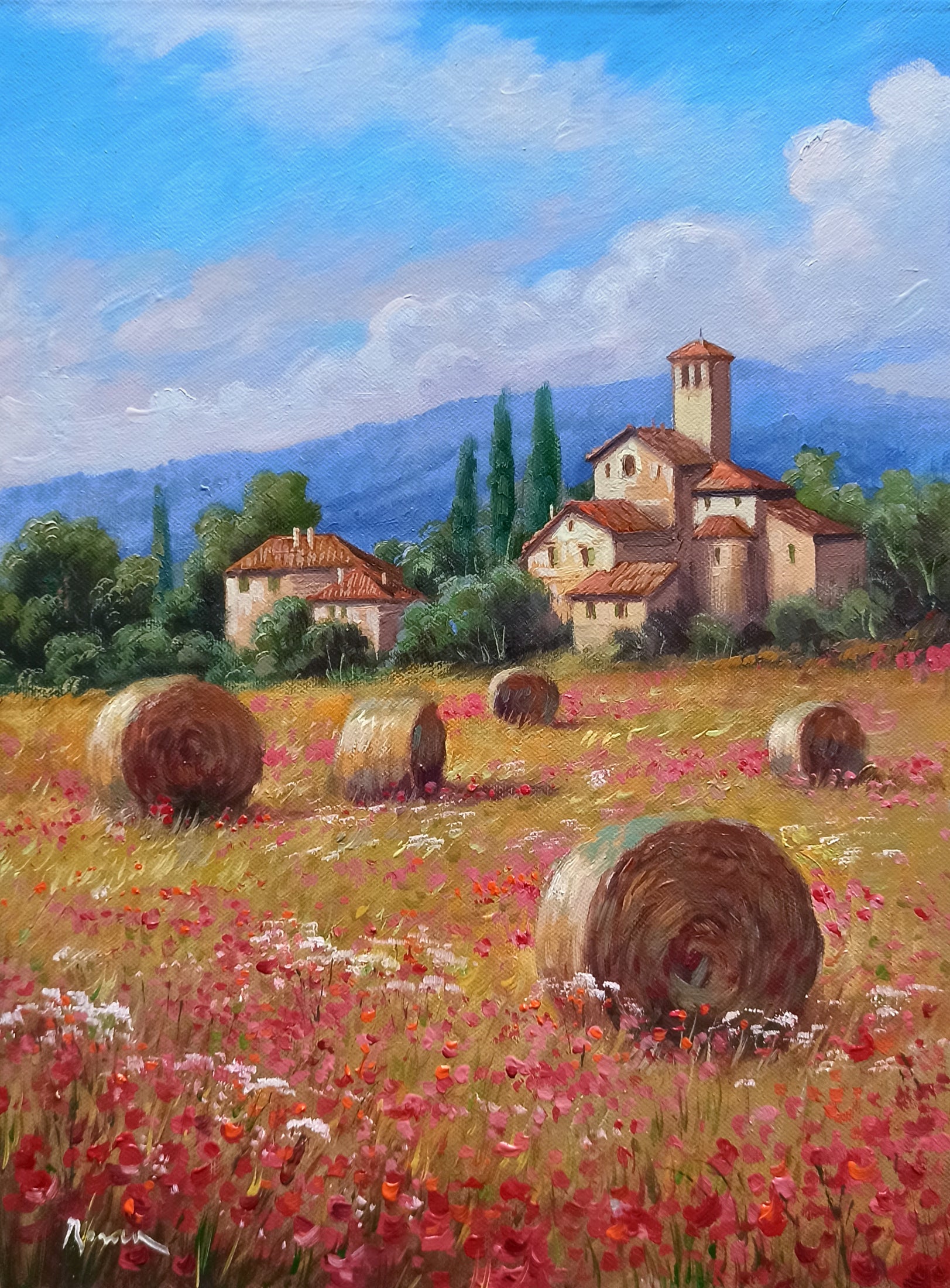 Tuscany painting by Domenico Ronca painter 