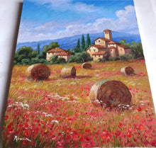 Load image into Gallery viewer, Tuscany painting by Domenico Ronca painter &quot;A summer day&quot;,Italian painter,Toscana landscape
