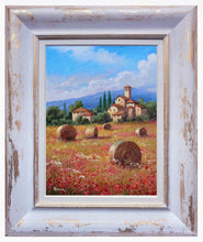 Load image into Gallery viewer, Tuscany painting by Domenico Ronca painter &quot;A summer day&quot;,Italian painter,Toscana landscape
