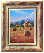 Load image into Gallery viewer, Tuscany painting by Domenico Ronca painter &quot;A summer day&quot;,Italian painter,Toscana landscape
