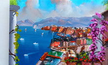 Load image into Gallery viewer, Sorrento painting, by Silvio Valli painter &quot;Pointview of the gulf&quot;,Italian painting,Italy seaside
