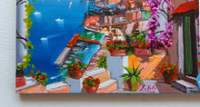 Load image into Gallery viewer, Sorrento painting, by Silvio Valli painter &quot;Pointview of the gulf&quot;,Italian painting,Italy seaside
