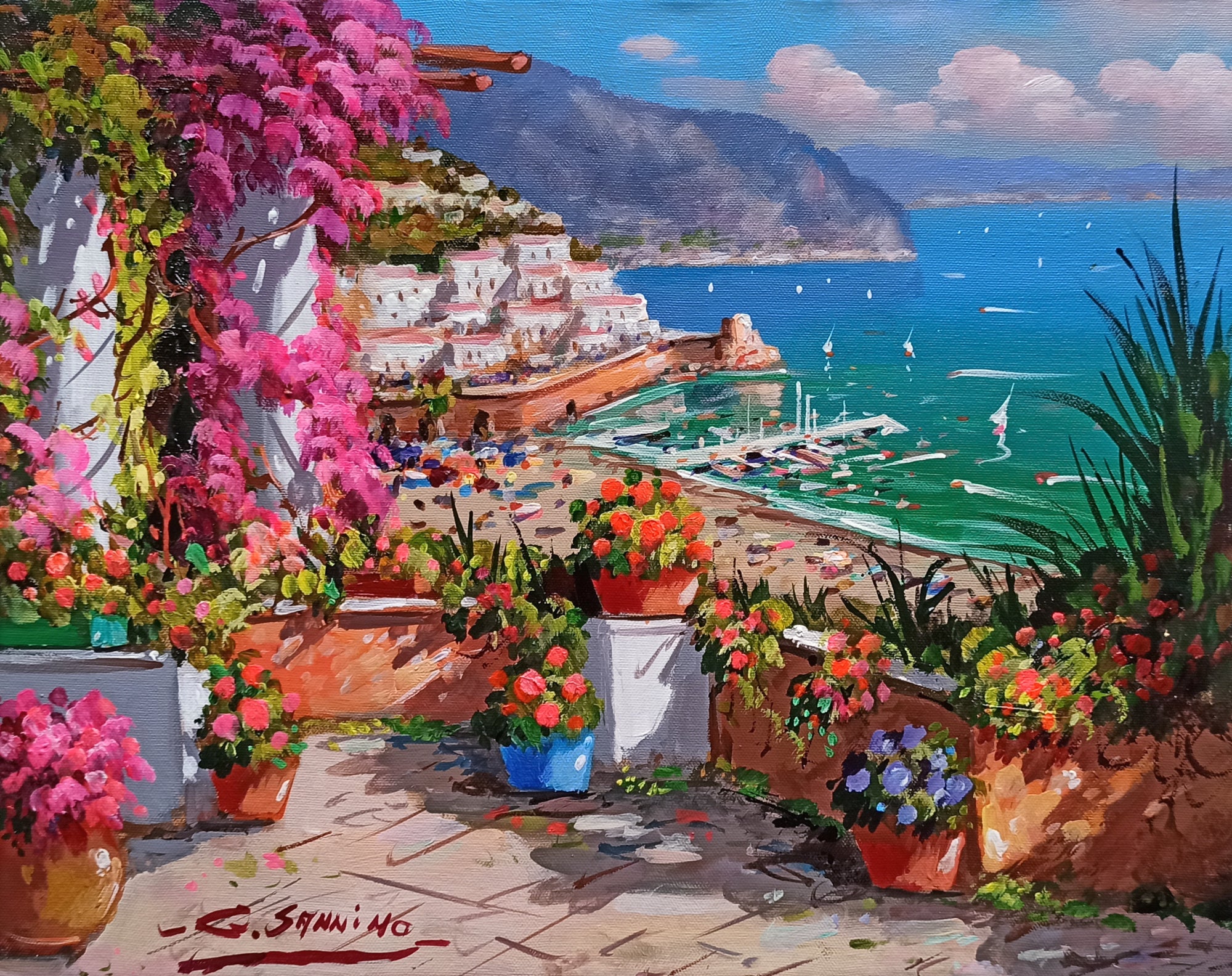 Amalfi painting by Gio Sannino painter 