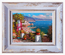 Load image into Gallery viewer, Amalfi painting by Gio Sannino painter &quot;Pointview on the coast&quot; landscape original canvas artwork Italy
