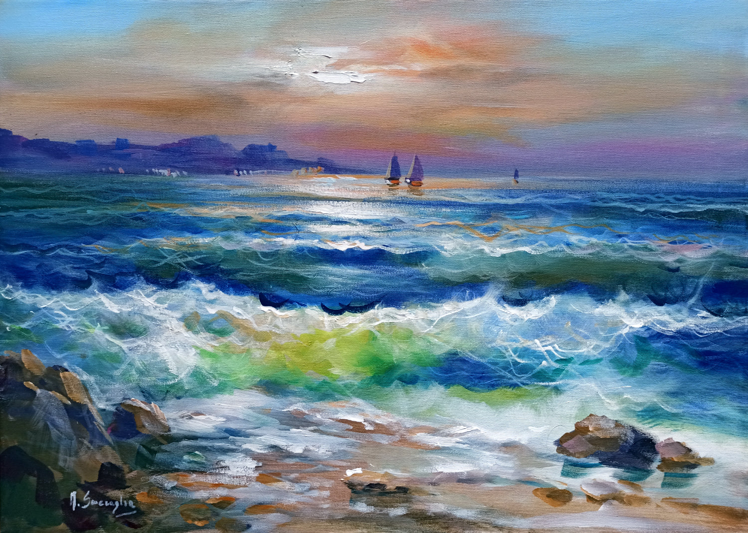Sea painting by Mario Smeraglia 