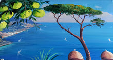 Load image into Gallery viewer, Ravello painting by Vincenzo Somma &quot;Nature on the coast&quot; original canvas artwork Italy
