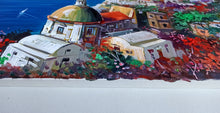 Load image into Gallery viewer, Positano painting by Vincenzo Somma painter &quot;Pointview of the town&quot; original canvas artwork Italy

