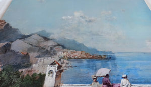 Amalfi painting by Francesco Tammaro painter "Pay homage to Amalfi"  old Italy seaside scene