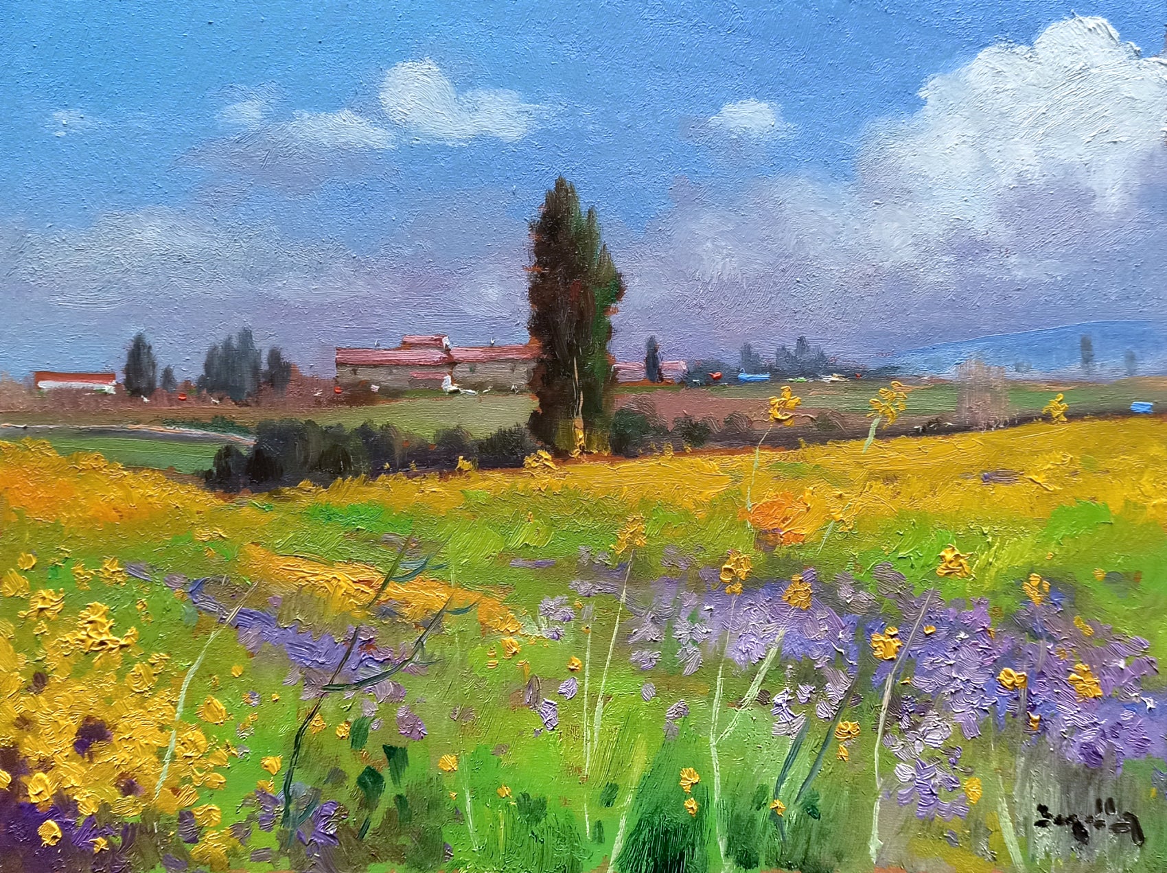 Tuscany painting, by Andrea Borella painter, 