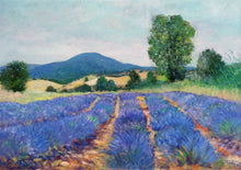 Load image into Gallery viewer, Tuscany painting Biagio Chiesi painter &quot;Lavender field&quot; original Italian artwork Toscana
