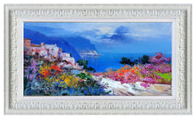 Load image into Gallery viewer, Amalfitan Coast painting,&quot;Road towards Amalfi&quot; by Mario Smeraglia,Italian painter,original Italy landscape (copia)
