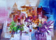 Load image into Gallery viewer, Amalfitan Coast painting ,by Mario Smeraglia &quot;A multicolored village&quot;, original,Italian seaside (copia)
