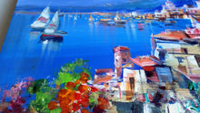 Load image into Gallery viewer, Amalfitan Coast painting ,by Mario Smeraglia &quot;Summer time&quot;, original,Italian seaside
