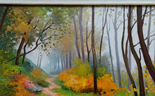 Load image into Gallery viewer, Woods painting by Andrea Borella painter &quot;Autumn underbrush&quot; impressionist original artwork Italy
