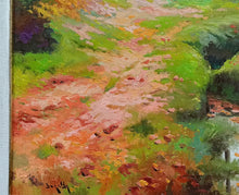 Load image into Gallery viewer, Woods painting by Andrea Borella painter &quot;Autumn underbrush&quot; impressionist original artwork Italy
