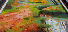 Load image into Gallery viewer, Woods painting by Andrea Borella painter &quot;Autumn underbrush&quot; impressionist original artwork Italy
