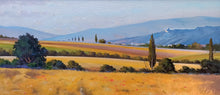 Load image into Gallery viewer, Tuscany painting,Italian painter Andrea Borella &quot;Summer countryside - June&quot; original oil landscape artwork Italy
