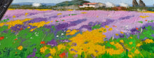 Load image into Gallery viewer, Tuscany painting landscape by Andrea Borella painter &quot;Bloomed field&quot; original impressionist artwork Italy
