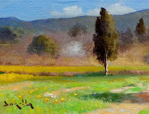 Tuscany painting Andrea Borella painter "Series: Little jewel of Tuscany n°3" original landscape artwork Italy