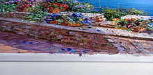 Load image into Gallery viewer, Amalfitan Coast painting by Domenico Caiazza &quot;Flowery panorama&quot; oil canvas original
