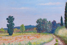 Load image into Gallery viewer, Tuscany painting Biagio Chiesi painter &quot;Little country road&quot; original Italian landscape Toscana
