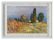 Load image into Gallery viewer, Tuscany painting Biagio Chiesi painter &quot;Autumn vineyard&quot; original Italian artwork Toscana landscape

