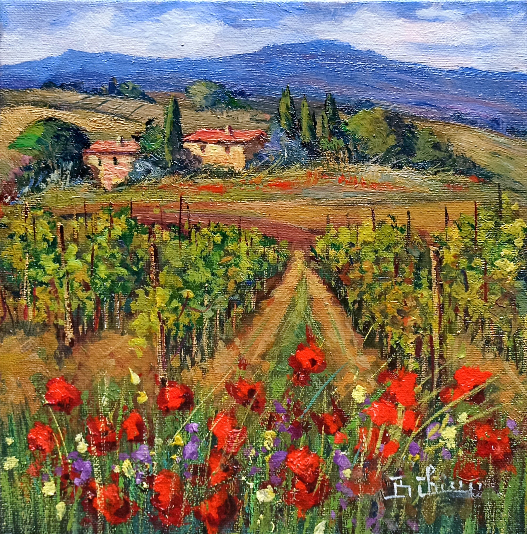 Tuscany painting by Bruno Chirici 